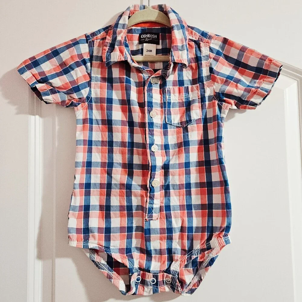 OshKosh B'Gosh Plaid Onesie